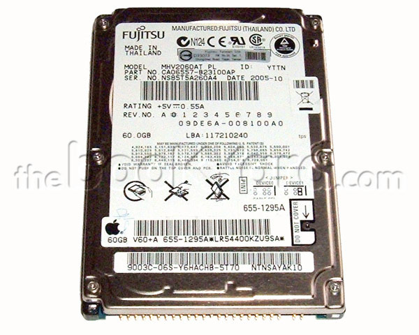 Apple Branded Fujitsu 80GB 2.5" ATA Hard Drive