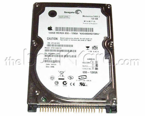 Apple Branded Seagate 100GB 2.5" 5,400rpm ATA Hard Drive