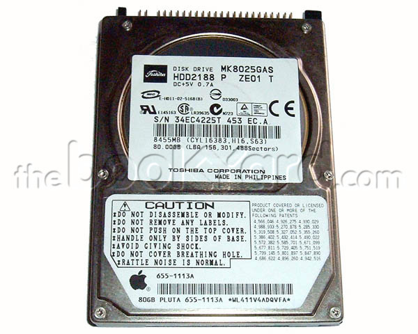 Apple Branded Toshiba 40GB 2.5" ATA Hard Drive